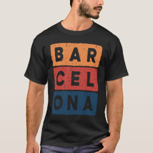 T-shirt Style Barcelone Espagne Vest Décontracté été Barce