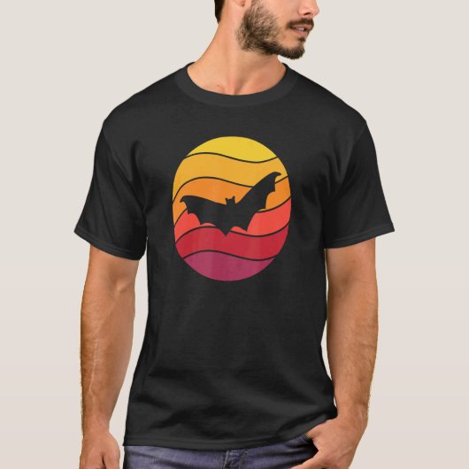 T-shirt Style Bat Retro Vintage (Devant)