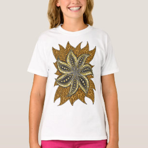 T-shirt Style Batik Floral Abstrait africain