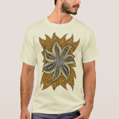 T-shirt Style Batik Floral Abstrait africain (Devant)