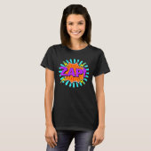 T-shirt Style BD Pop Art Retro Bleu violet orange ZAP (Devant entier)