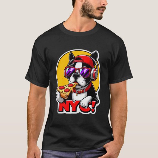 T-SHIRT STYLE BOSTON TERRIER-NYC 2 (Devant)