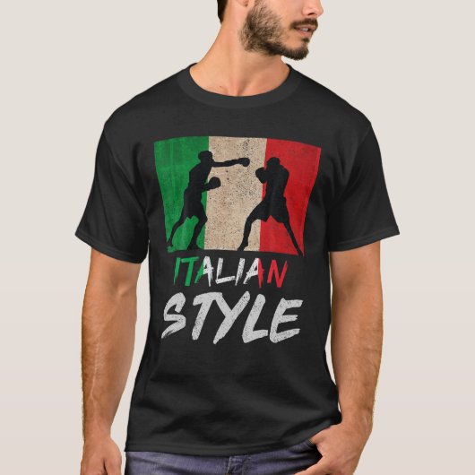 T-shirt Style Boxe Italienne Pride Boxe Mens Boys (Devant)