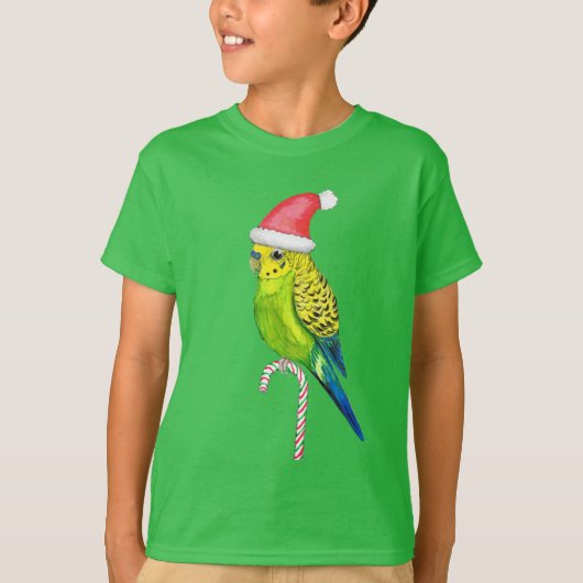 T-shirt Style Budgie Christmas (Devant)