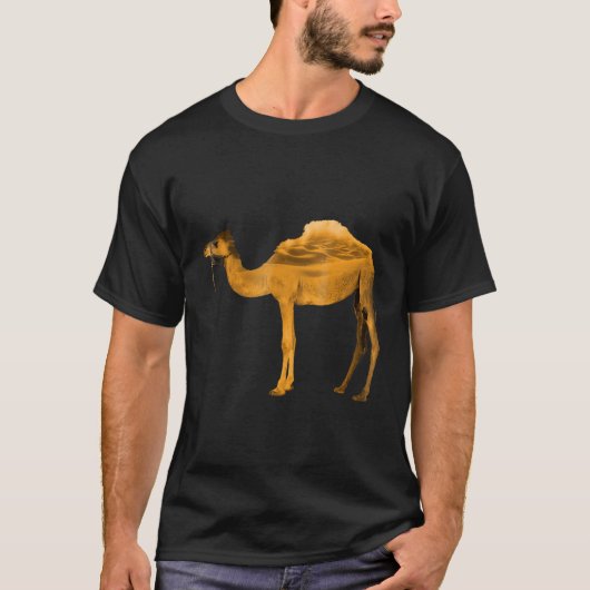 T-shirt Style Camelid Desert Silhouette (Devant)