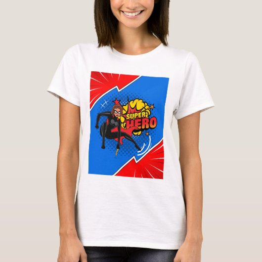 T-shirt Style comique gras Design d'action Superhero (Devant)