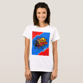 T-shirt Style comique gras Design d'action Superhero (Devant entier)