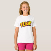 T-shirt Style comique Ouais Texte Graphique en gras Jaune (Devant entier)