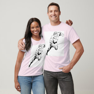 T-shirt Style comique - saut rapide, noir et blanc