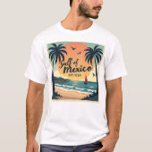 T-shirt Style d'affiche de voyage Golfe du Mexique (Devant)