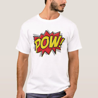 T-shirt style de bande dessinée pow boom bang design t-shi