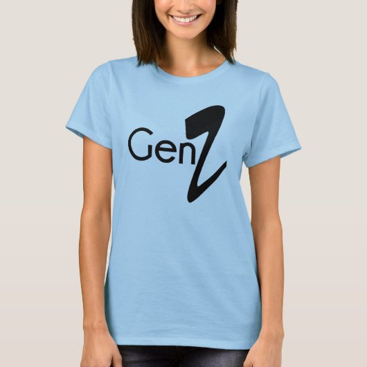 T-shirt Style de célébrité de la typographie Gen Z (Devant)