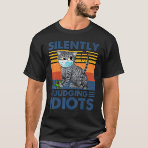 T-shirt Style de chat d'art vintage pour hommes femmes enf