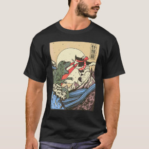 T-shirt Style de combat de Kaiju japonais Chat contre mons