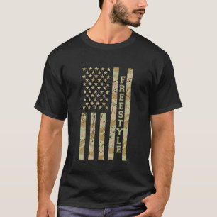 T-shirt Style de danse de musique Freestyle camouflage dés