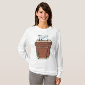 T-shirt Style de dessin de l'icône de boîte de réception d (Devant entier)