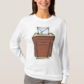 T-shirt Style de dessin de l'icône de boîte de réception d (Devant)