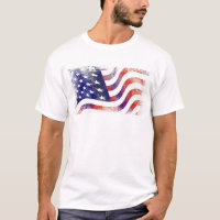 Style de Grunge Patriotique Faded American Drapeau