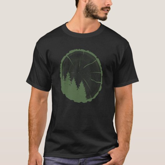 T-shirt Style de mode extérieur Gorpcore vert foncé (Devant)