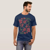 T-shirt Style de patchs de Rose de broderie Faux (Devant entier)