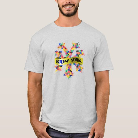 T-SHIRT STYLE DE RUE DE KREW YORK - PAINT SPLOTCHS (Devant)