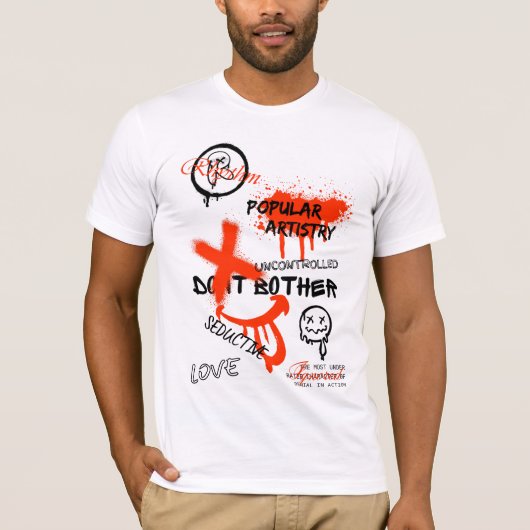 T-SHIRT STYLE DE RUE GRAFFITI OVAL CLASSIQUE (Devant)