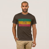 T-shirt Style de Van Gogh de drapeau de Rastafari (Devant entier)