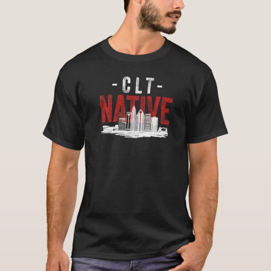 T-shirt Style détendu Charlotte City Native Home Cultivé (Devant)