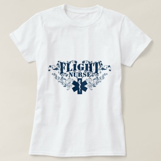 T-shirt Style d'infirmière de vol (Design devant)