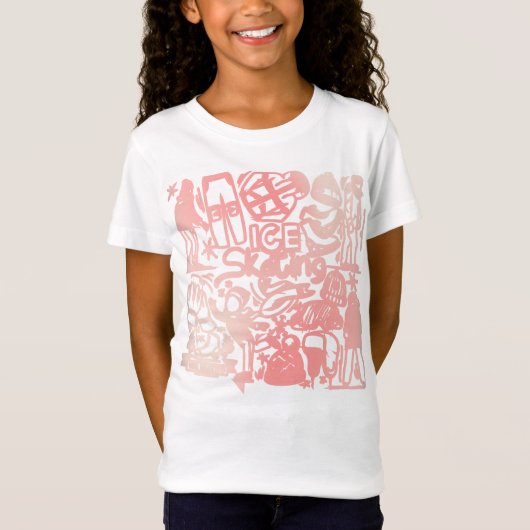 T-shirt style doodle de patinage sur glace (Devant)