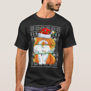 T-shirt Style Doux moche Lumières de Noël Père Noël Perse