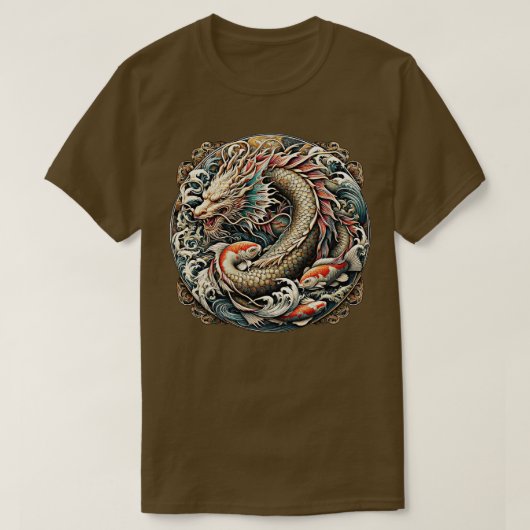T-shirt Style Dragon Fish Tattoo (Design devant)