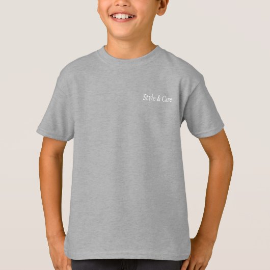 T-shirt Style et soin couleur acier clair (Devant)