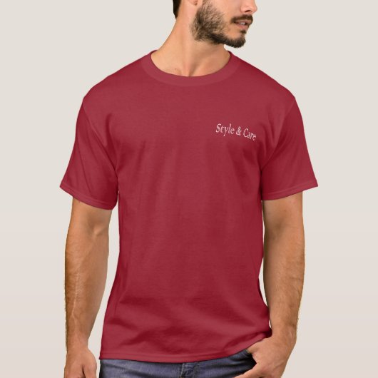 T-shirt Style et soin Maroon solide (Devant)
