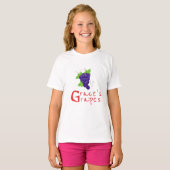 T-shirt Style G : Pamplemousse frais et F initial (Devant entier)