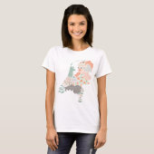 T-shirt Style géométrique de patchwork de carte de (Devant entier)
