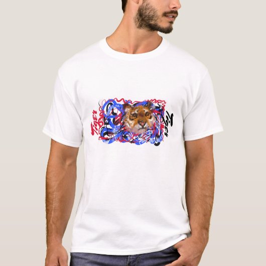 T-shirt Style graffiti original Tigre chinois Année Zodiac (Devant)