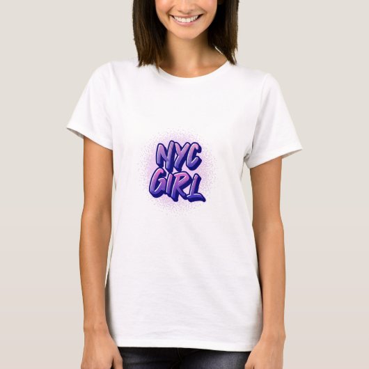 T-shirt Style Graffiti pour fille NYC (Devant)