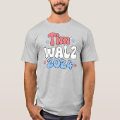 T-shirt Style Hippie rétro Tim Walz (Devant)