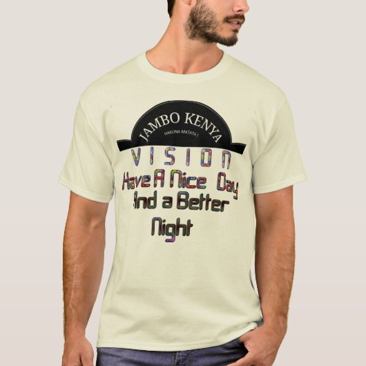 T-shirt Style Homme's Basic Orange Vision Kenya Nice Day (Devant)