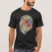 T-shirt Style Indie Lion Fleurs mignonette Hipster tenue H (Devant)
