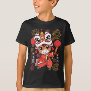 T-shirt Style Kawaii Année du Cheval 2026 Nouvel An Chinoi