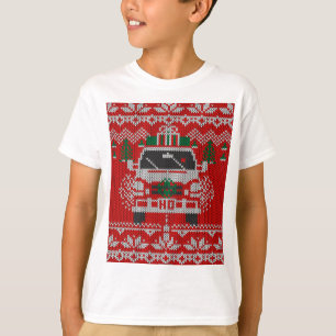 T-shirt Style laid flairé rouge de chandail de conducteur