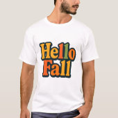 T-shirt Style les années 70 rétro Hello Automne Typographi (Devant)