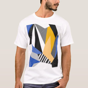 T-shirt Style Memphis : Collage géométrique créatif.