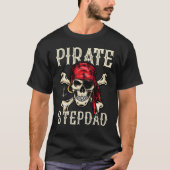 T-shirt Style Mens Rétro Skeleton Pirate Stepdad Gras (Devant)