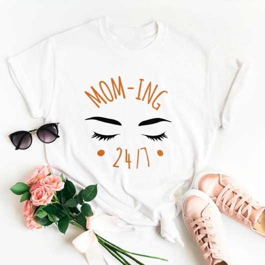 T-shirt Style moderne Maman-ing 24h/24 7j/7 Citation de la