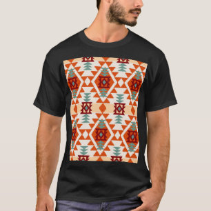 T-shirt Style natif américain géométrique sans couture