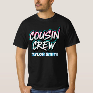 T-shirt Style Néon Graffiti Équipage de Cousins Correspo