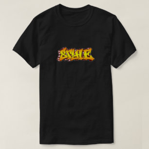 T-shirt Style noir et jaune (graffiti) T Chemise